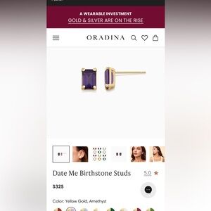 Amethyst Stud Earrings